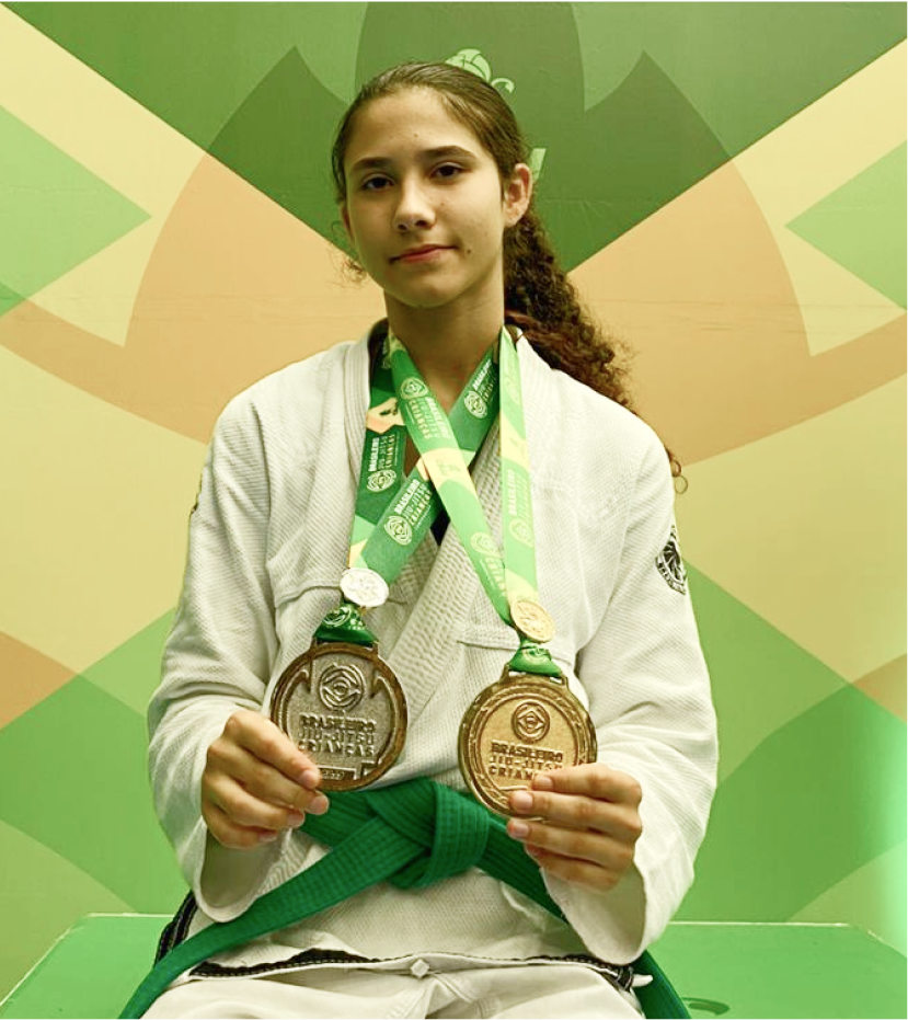 Duda — atleta campeã da Atos Jiu-Jitsu Bauru